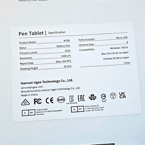 NWT UGEE M708 Pen Tablet - Picture 9 of 11
